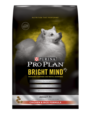 Purina Pro Plan BRIGHT MIND Adult 7+ Chicken & Rice Formula 30#